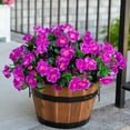 thumbnail image 1 of Artificial Fake Outdoor Flowers Plants for Spring Home Decoration, Faux Silk Red Camellia UV Resistant Realistic Look Real for Planter Outside Front Door Porch Patio Balcony, 3 Bundles, 1 of 5