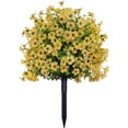 thumbnail image 1 of Artificial Fake Pansy Flowers for Outdoor,Faux Flowers with Ground Spikes UV Resistant Faux Greenery Shrubs Fake Shrubs for Outdoors Planter Front Door Porch Yard Patio Window Box Home Decor, 1 of 2