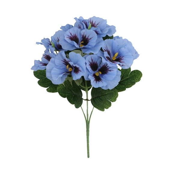 Artificial Pansy Flowers for Outdoor, UV Resistant Silk Pansies Flowers for Outside Planter Front Door Porch Yard Patio Window Box Home Decor