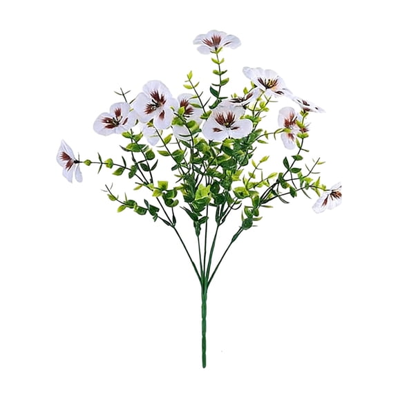 Artificial Fake Pansy Flowers for Outdoor, Ngxiha Artificial Flowers Pansy Violet, Faux Silk Pansies Flower for Spring Summer Decoration Uv Resistant Fake Plants for Outside Planter for Decoration