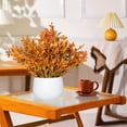 thumbnail image 1 of Artificial Fake Plants Flowers for Outdoors Fall Decor, Bundles Fall Leaves Faux Lavender Flowers for Autumn Decoration, Fake Shrubs UV Resistant Planter No Fade, for Garden Porch Balcony, 1 of 6