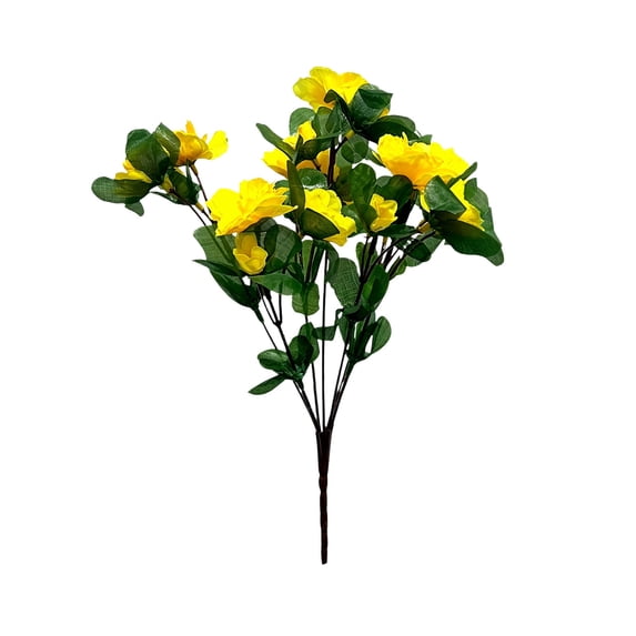 Artificial Fake Rhododendron, Artificial Plastic Fake Flowers Plants, Fake Flower No Fade, Suitable for Home Outside Garden, Balcony Yard, Porch, Wedding Party Decoration