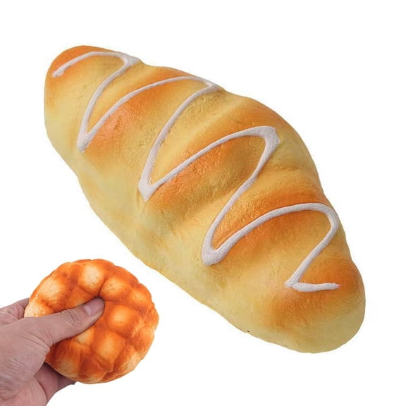 Artificial Fake Toast Bread, Slow Rising Ball Anxiety Relief Bread, Butter BreadsqueezeBall, Simulation Fake Food Stress Balls, Squish-y Cheese Ball for Adults & Workers