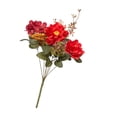 thumbnail image 1 of Artificial Fall Bouquet, Deep Red Autumn Peony Bundle, Fake Flower Arrangement, Table Centerpiece, Home Wedding Thanksgiving Festival Decor, Style B, 1 of 4
