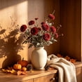 thumbnail image 1 of Artificial Fall Chrysanthemum Floral Stem, Dried Style Faux Flower Sprig With Long Flexible Branch, Rustic Harvest Vase Filler, Thanksgiving Table Mantel Home Decor, 1 of 6