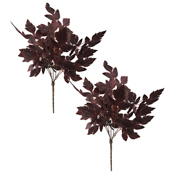 Artificial Fall Cimicifuga Leaf Stems for Vase Decor,20 inch Faux Ramosa Branches,Faux Fall Branch with Realistic Silk Cimicifuga Foliage for Table Centerpiece,Farmhouse,Wedding,Halloween Decor