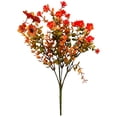 thumbnail image 1 of Artificial Fall Decorations, Harvest Autumn Faux Floral Stem Branches, Eucalyptus Bouquet with Violet Flower for Vase Arrangement, Silk Flowers Plants Bouquets for Home Indoor Table Fireplace, 14.17", 1 of 6