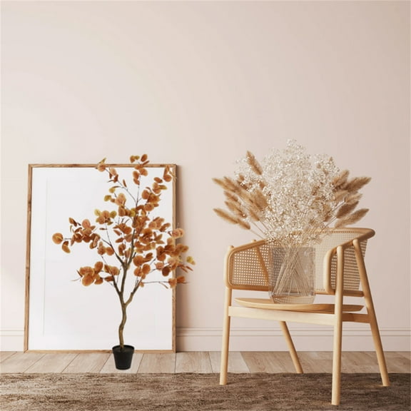 Artificial Fall Eucalyptus Tree Thanksgiving Decor Lifelike Faux Silk Plant Autumn Ficus Tree Decor For Porch Fireplace Front