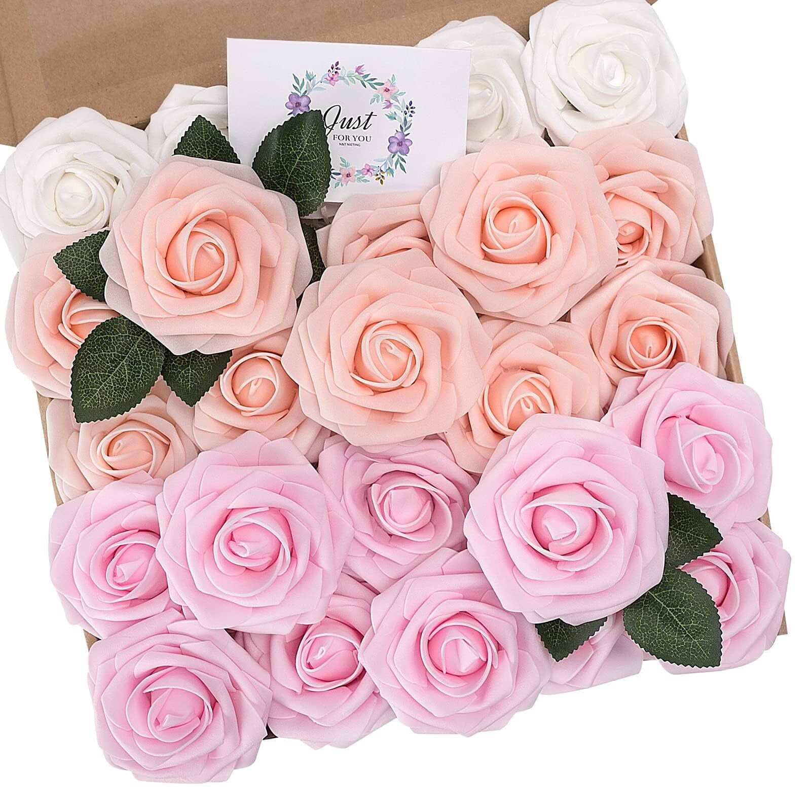Artificial Fall Flowers, Fake Flowers Burnt Orange Roses Perfect for ...