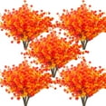 thumbnail image 1 of Artificial Fall Flowers, Fake Outdoor UV Resistant Autumn Plants for Home Kitchen Christmas Festival Thanksgiving Autumns Decoration(Fall Orange), 1 of 5
