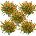 thumbnail image 1 of Artificial Fall Flowers, Fake Outdoor UV Resistant Autumn Plants for Home Kitchen Christmas Festival Thanksgiving Autumns Decoration(Fall Orange), 1 of 5