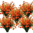thumbnail image 1 of Artificial Fall Flowers, Fake Outdoor UV Resistant Autumn Plants for Home Kitchen Christmas Festival Thanksgiving Autumns Decoration(Fall Orange), 1 of 5
