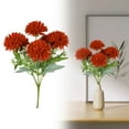 thumbnail image 1 of Artificial Fall Flowers Faux Mums Burnt Orange Flowers Assorted Fake Silk Mums Chrysanthemums Bouquet Fall Marigold for Vase Table Floral Arrangement for Wedding Home Outdoor Autumn Decorations, 1 of 4