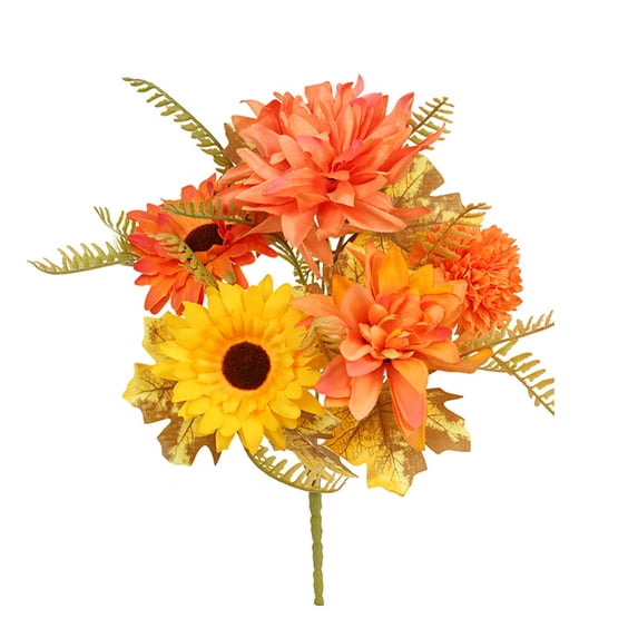 Artificial Fall Flowers, Faux Silk Flower Arrangement, Realistic Flower ...
