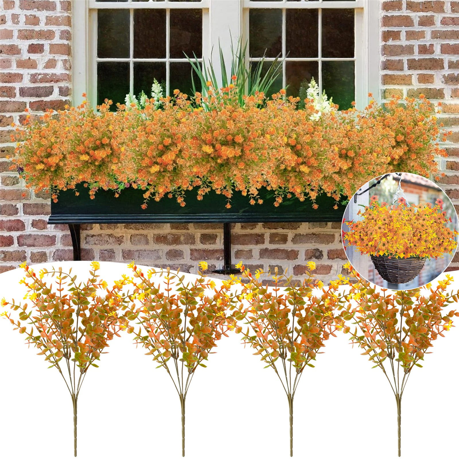 Artificial Fall Flowers Outdoor Decoration False Chrysanthemums, Faux