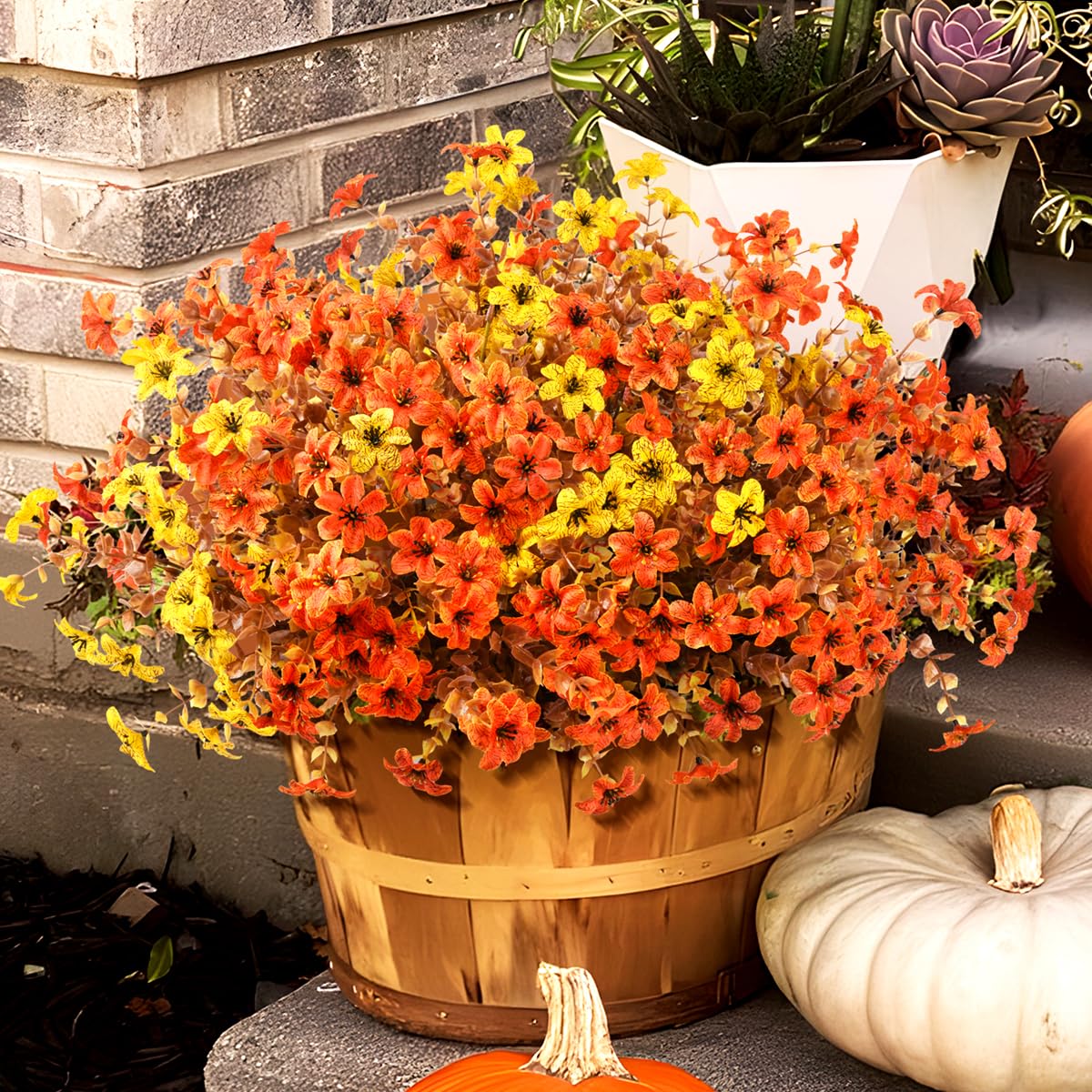 Artificial Hanging Flowers For Outdoors INQCMY Artificial Fake Hanging ...