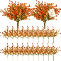 Artificial Fall Flowers Outdoor UV Resistant Autumn Plants Faux Plastic Flowers for Thanksgiving Christmas Autumns Wedding Party Home Garden Fireplace