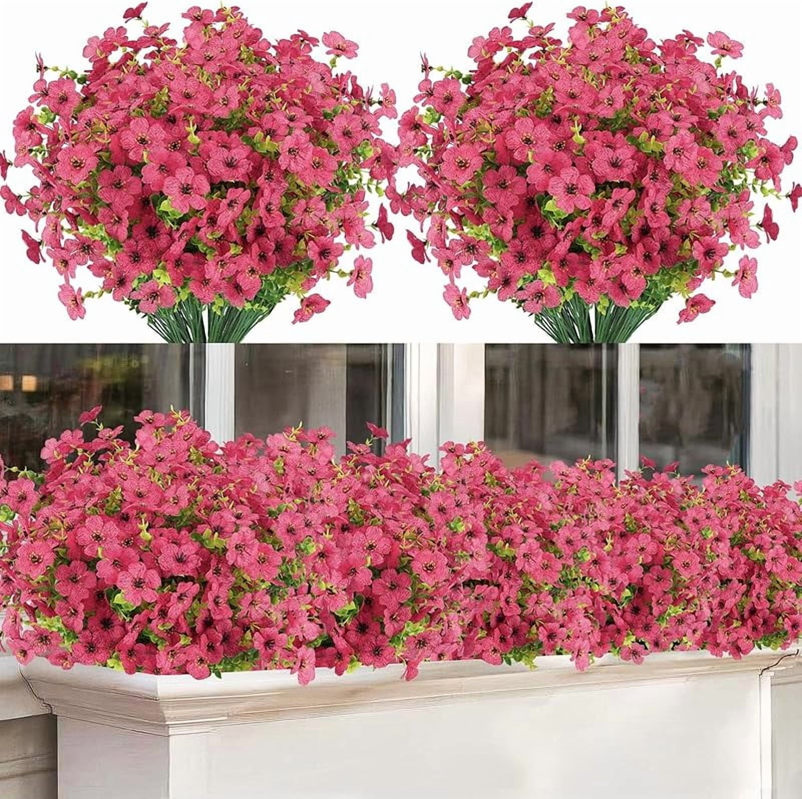 Artificial Fall Flowers Outdoor UV Resistant Fake Mums Bulk Outdoor ...