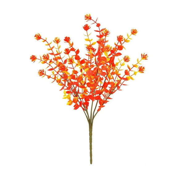 Artificial Fall Flowers for Outdoors, Faux Outdoors Plants Autumn flower UV Resistant for Thanksgiving Porch Decor Window Indoor Outdoor Garden Harvest Home Decor 14 Inch