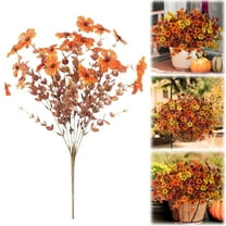 Artificial Fall Flowers & Plants – Outdoor Autumn Harvest Faux Bouquets for Porch, Patio, Yard, Balcony & Front Door Decoration, No-Fade Colorful Thanksgiving Decor 3#