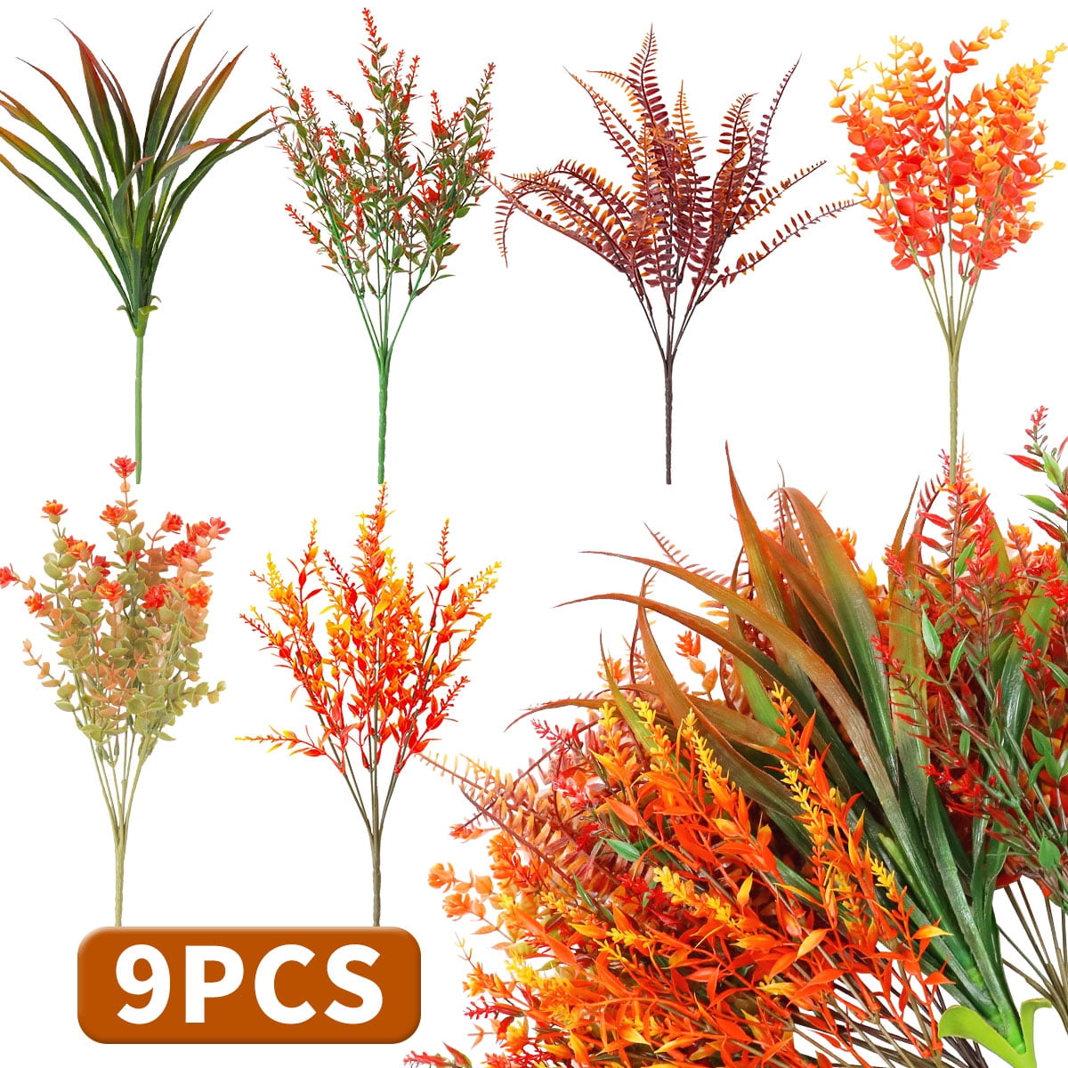 Fall Stems Fall Stems Floral Fall Flower Centerpieces for Tables Artificial ...