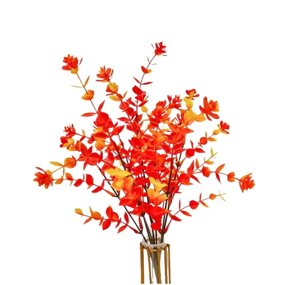 Artificial Fall Foliage Plant Stems, Autumn Fern Fake Greenery Picks, Harvest Season Vase Filler Floral Branches, Thanksgiving Farmhouse Home Decor, Artificial Autumn Leaves for All Season Display