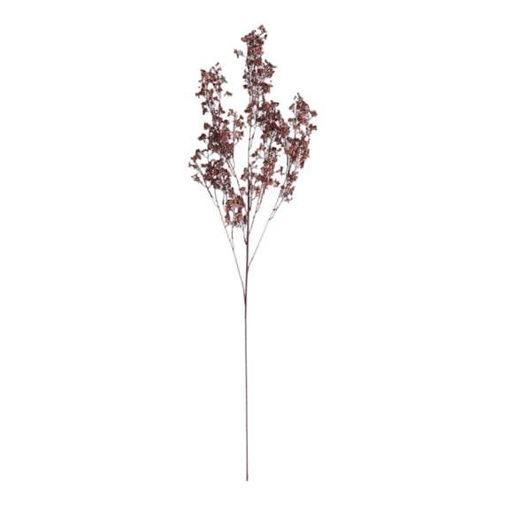Artificial Fall Holly Berry Stem 43.3in Rust Brown Dried Flower Branch for Home Living Room Hotel Wedding Decor
