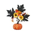 thumbnail image 1 of Artificial Fall Lighted Maple Tree 14" Thanksgiving Decorations Table for Wedding Party Gifts Indoor Outdoor Autumn Harvest Home Decor, 1 of 6