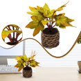 thumbnail image 1 of Artificial Fall Maple Potted Plant, Realistic Autumn Maple Leaf Bonsai With Woven Basket Pot,Fall Center Piece For Table,Thanksgiving Centerpieces For Tables,Farmhouse Shelf Mantel Home Decoration, 1 of 5