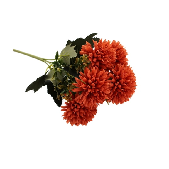Artificial Fall Mums Flowers, Faux Silk Chrysanthemum Bouquet, UV Resistant Fake Autumn Yellow Flower for Outdoor Planter Porch Patio Home Thanksgiving Decor（3 Bundles）