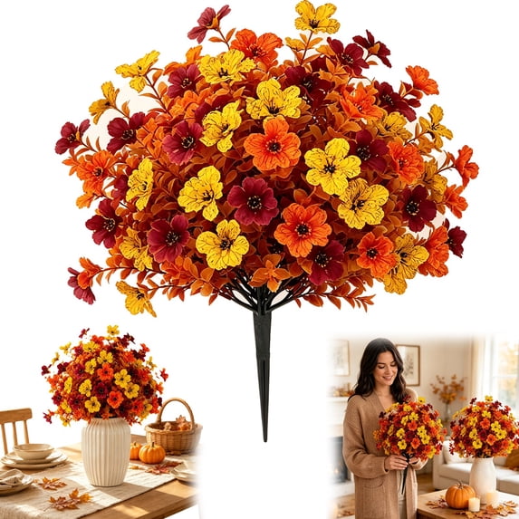 Artificial Fall Plants Flowers for Outdoor Outside Decoration