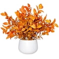thumbnail image 1 of Artificial Fall Plants in Pot,Fall Small Space Artificial Plants,UV-resistant Warm Faux Potted Plants for Bathroom Shelf Office Desk Home Farmhouse Room Coffee Table Tray Decor, 1 of 6