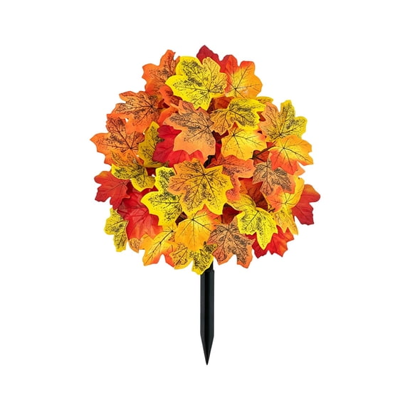 Artificial Fall Tree Garden Stake Weather‑Resistant Foliage Plant Stake Outdoor Lawn Yard Decor for Fall Garden