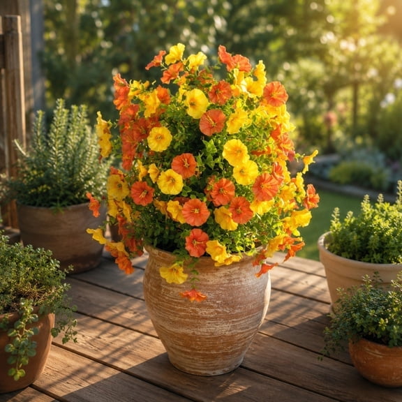 Artificial Fall Wisteria Flower Stems 16.5 In Multicolor Plastic 1 Bundle Outdoor Garden Porch Planter Decor