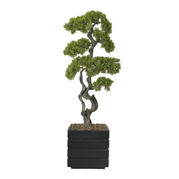 Artificial Faux Bonsai Tree 55" Fake Plant with Planter