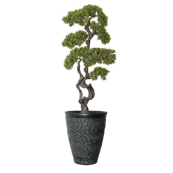 Artificial Faux Bonsai Tree 59" Fake Plant with Planter