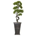 thumbnail image 1 of Artificial Faux Bonsai Tree 68" Fake Plant with Planter, 1 of 3