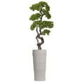 thumbnail image 1 of Artificial Faux Bonsai Tree 70" Fake Plant with Planter, 1 of 3
