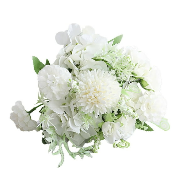 Artificial Faux Botanical Flowers, Ongmies Artificial Bouquet Peony Silk Hydrangea Wildflower with Stem Arrangement for Wedding Home Centerpieces