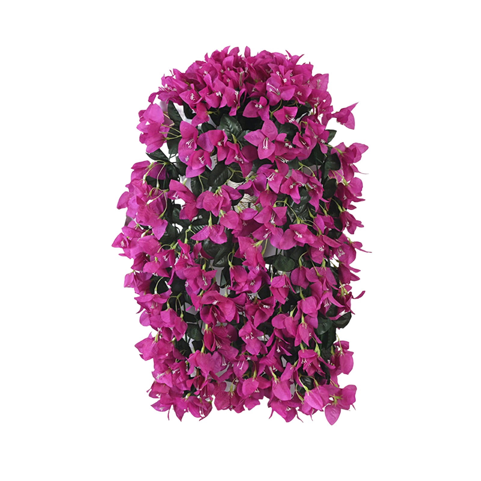 Artificial Faux Bougainvillea Flowers Plants for Outdoor Decoration, 1 PCS Fake Silk Long Trailing Vines UV Resistant Realistic for Front Door Porch Planter Patio Balcony,Purple,28.74"