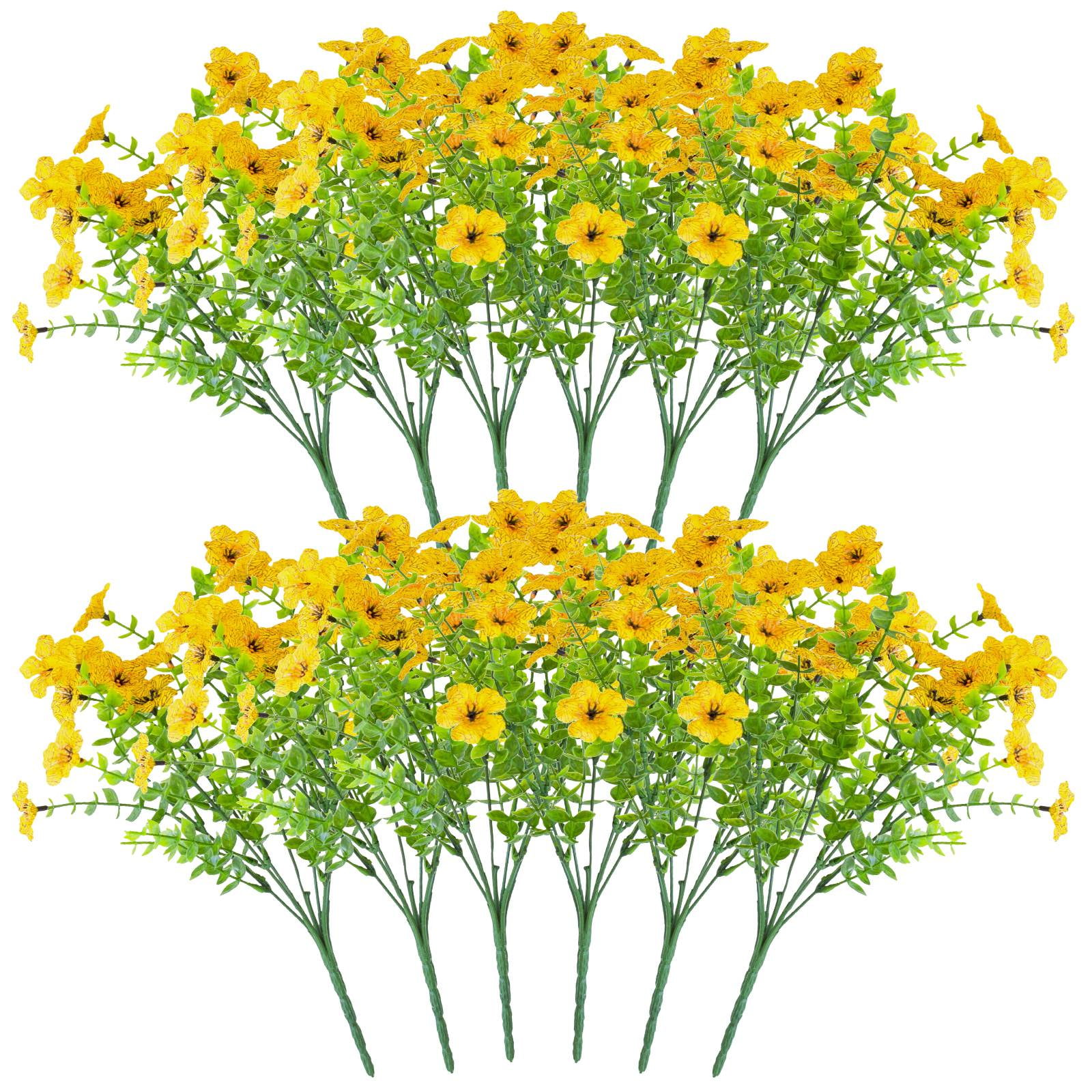 6 Pcs Artificial Lemon Branches | 18" Faux Greenery Stems With Fake Fruit For Kitchen & Table Decor