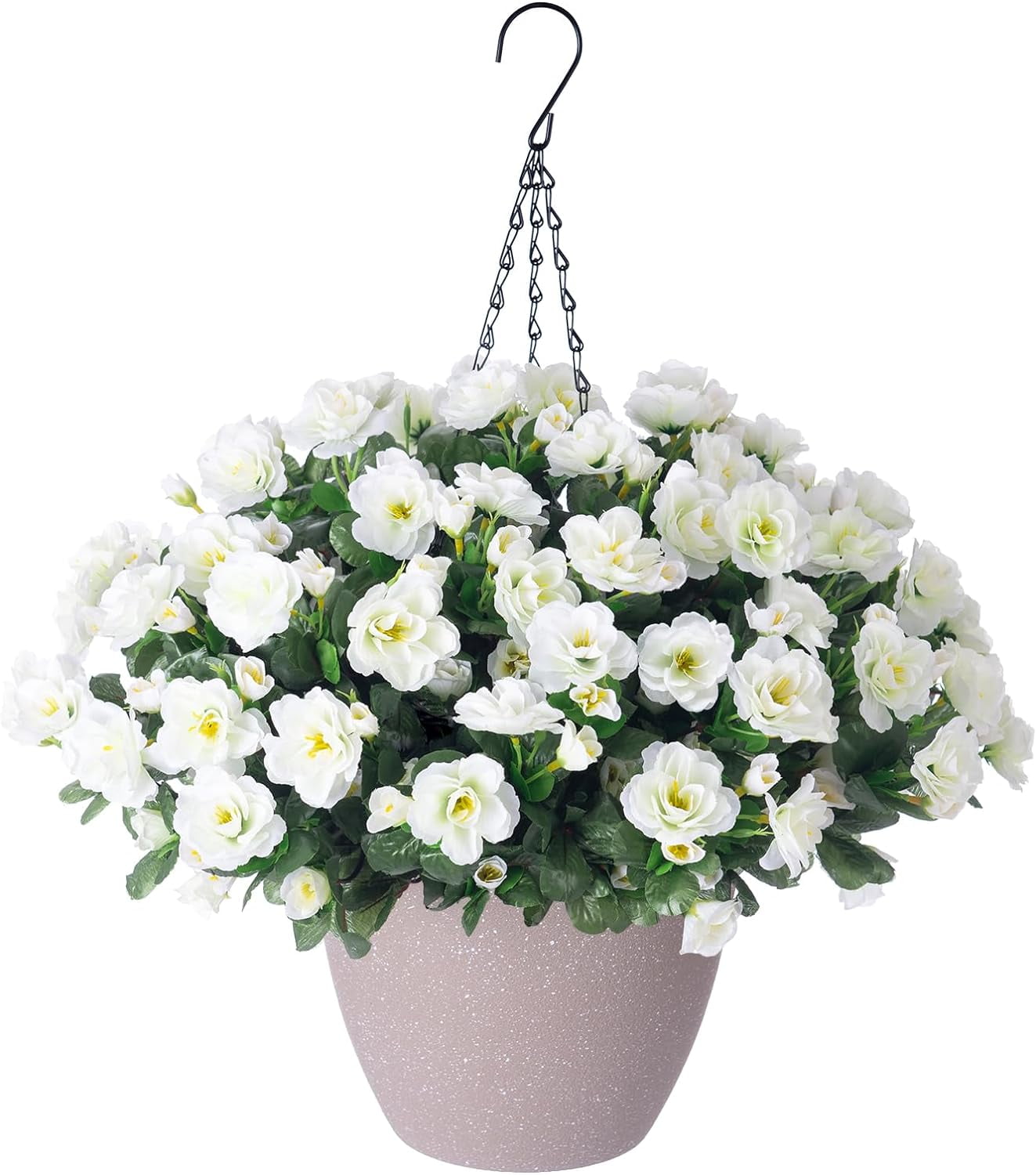 Artificial Faux Hanging Flowers Plants Basket for Outdoor Porch Spring ...