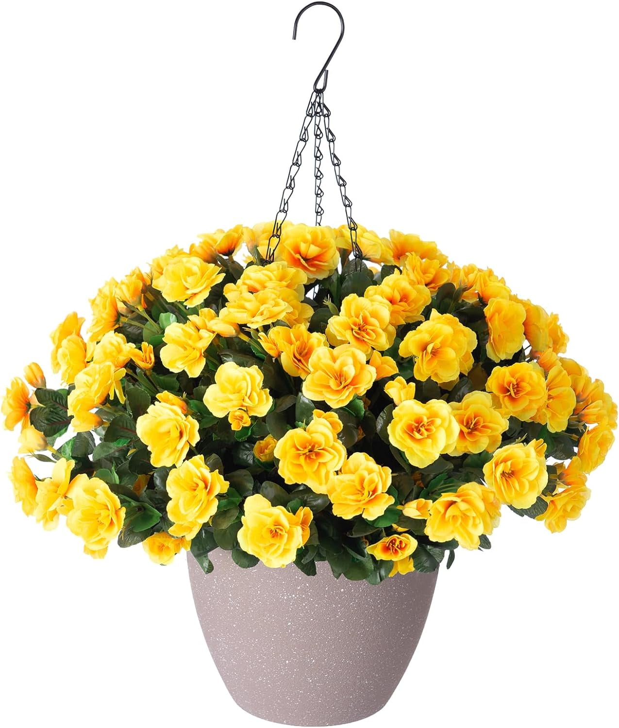 Artificial Faux Hanging Flowers Plants Basket for Outdoor Porch Spring ...
