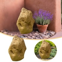 Artificial Landscape Rock Decorative Stone Grey Realistic Multipurpose Garden Decoration Yard Ornament, 13*9.84inch