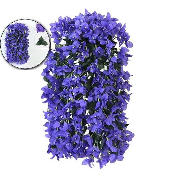 Artificial Faux Outdoor Bougainvillea Flowers Plants for Outside Summer Decoration, Fake Silk UV Resistant Realistic Long Trailing Vines for Porch Front Door Planter Patio Balcony