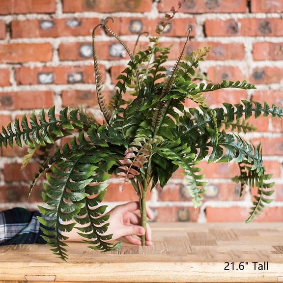 Artificial Faux Plant Big Rock Fern Stem 22" Tall