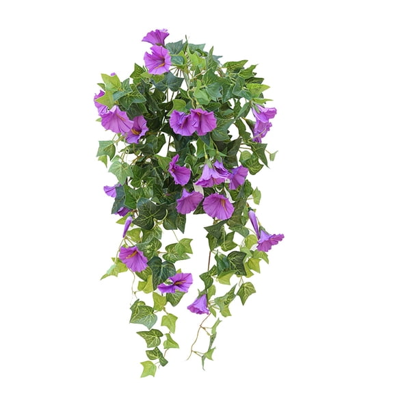 Artificial Faux Plants Flowers, Ongmies Artificial Flowers 23 Artificial Morning Glory Artificial Outdoor Flowers Fade for Indoor/Outdoor Hanging and Window Decorations, Artificial Flowers