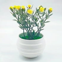 Artificial Faux Plants Tree in Pot Garden Home Indoor Outdoor Office Decoration Yellow