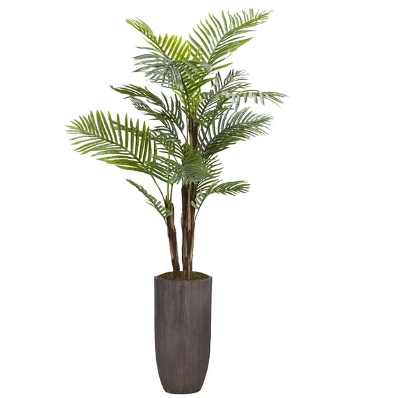 Artificial Faux Real Touch 7.09 Feet Fern Tree With Planter