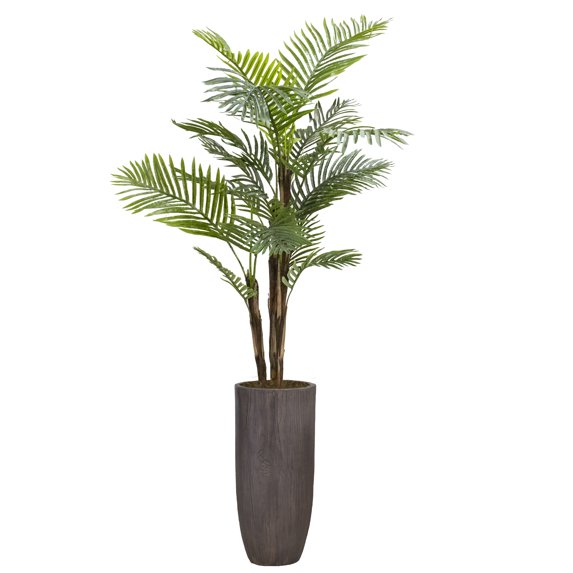 Artificial Faux Real Touch 7.59 Feet Fern Tree With Planter